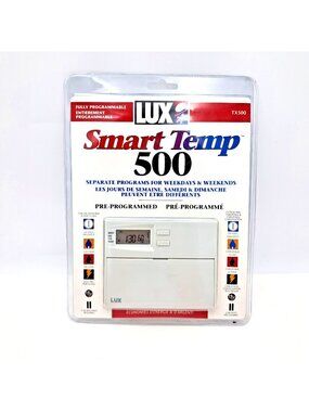 Lux Smart Temp 500 Programmable Thermostat 5-2 Day TX500 Heating Cooling
